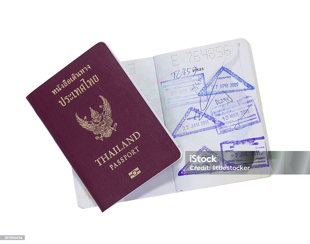 Passaportes e vistos - Royalty-free Aeroporto Foto de stock