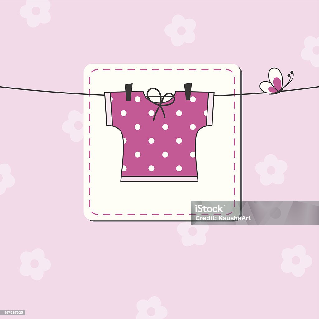 Dziecko dziewczynka prysznic zaproszenia - Grafika wektorowa royalty-free (Baby Shower)