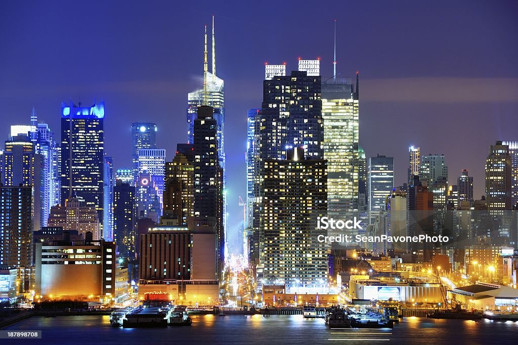 Lower Manhattan Lower Manhattan from across the Hudson River in New York City. Times Square - Manhattan Stock Photo