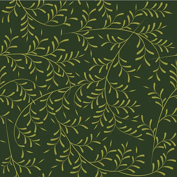 Vector illustration of Seamless Wallpaper Pattern, Olive Tree Branches