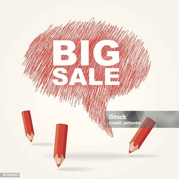 Текст Мыслей Большая Распродажа — стоковая векторная графика и другие изображения на тему Большой - Большой, Веб-баннер, Векторная графика