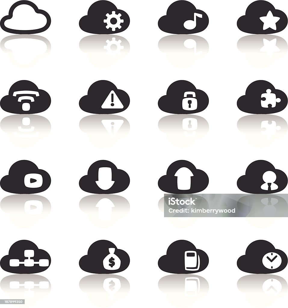 Cloud icona di lavoro - arte vettoriale royalty-free di Affari