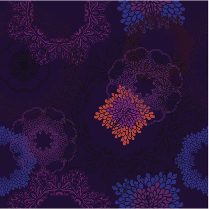 EPS 10! Delicate ornate seamless pattern in lilac colors