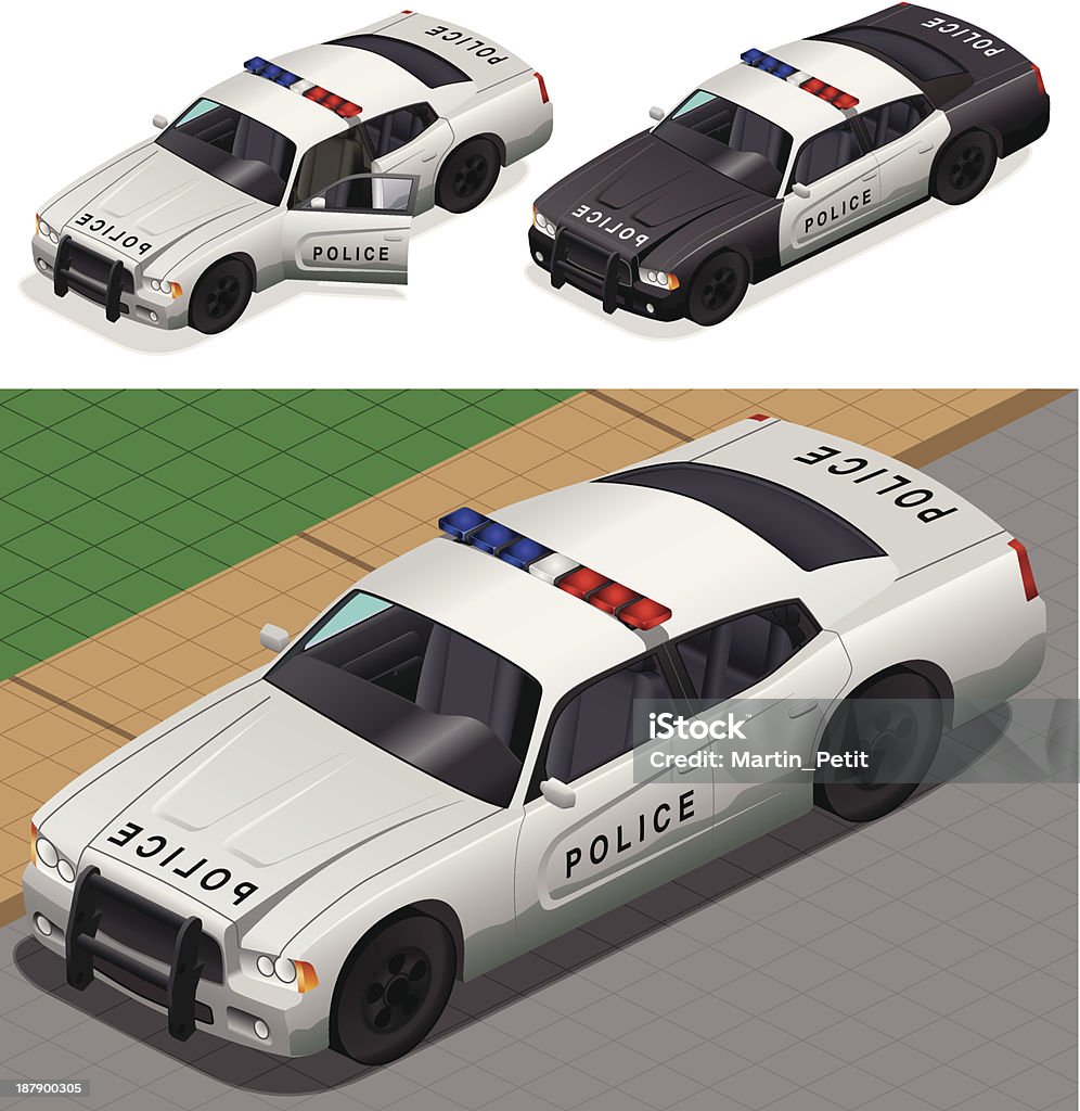 Voiture de Police - clipart vectoriel de Circulation routière libre de droits