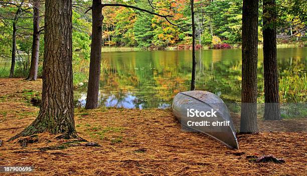 Canoe On The Shore Stock Photo - Download Image Now - Ludington - Michigan, Fishing, Michigan
