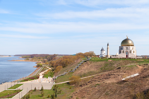 Landscape of the Bolgar State Historical and Architectural Museum-Reserve located at Volga river coast. Spassky District, Republic of Tatarstan.