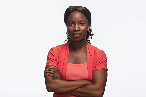 istock Woman looks content and listening, horizontal 187904283