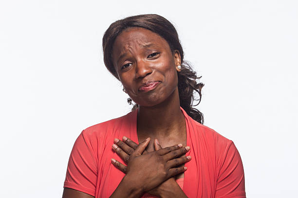 istock Woman crying and touched with emotion, horizontal 187904395