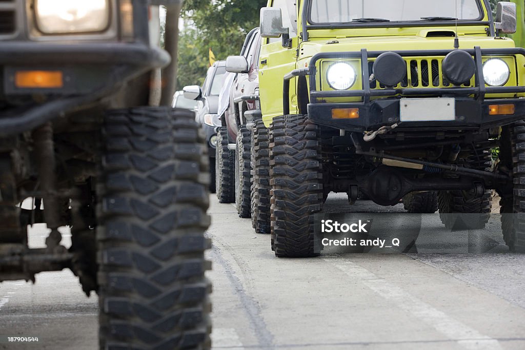 Off-road caravan avventura. - Foto stock royalty-free di 4x4