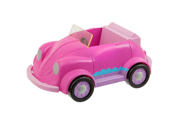 istock Old pink plastic toy car 187907763