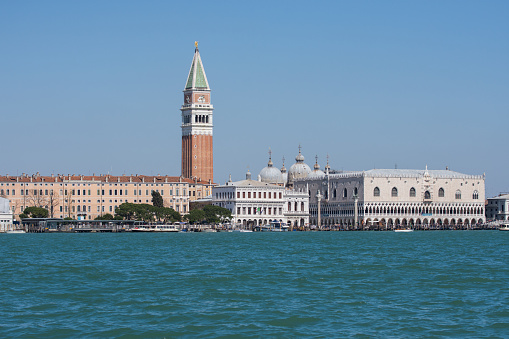 Doge's  Palace and  Campanile di San Marco  in Venice ,Italy,2019