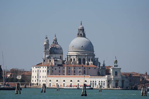 Saint Mark's Basilica and Venice old town in Venice, Italy