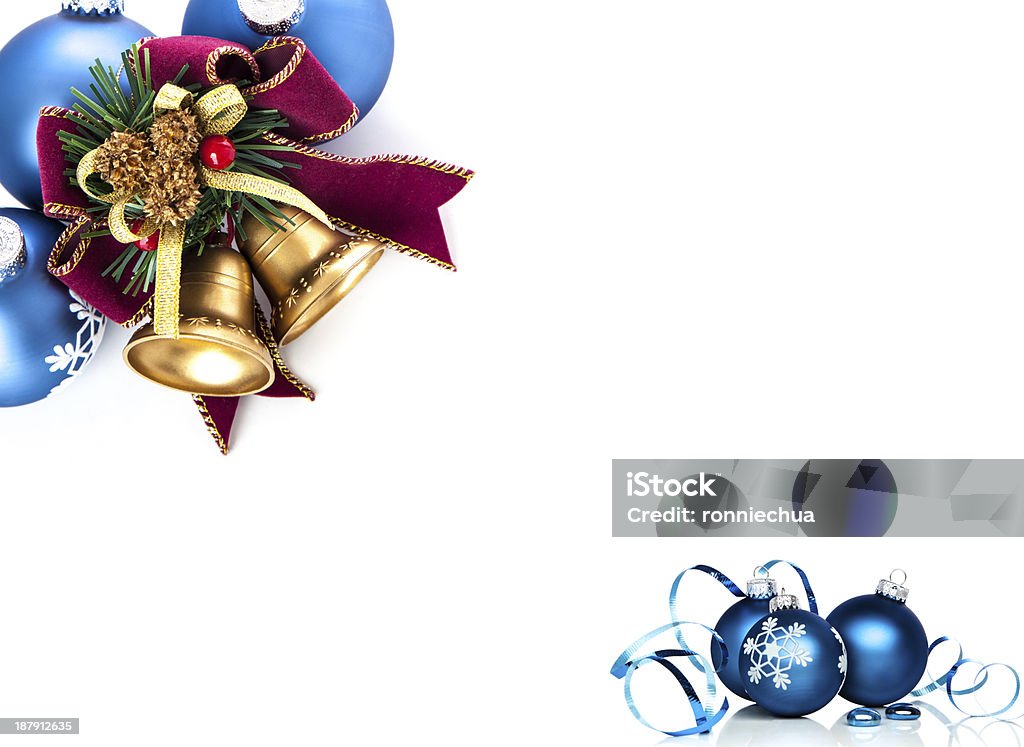 Enfeites de Natal, laço e com espaço para texto - Foto de stock de Agulha royalty-free