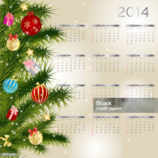ベクトル Illustration2014 新年のカレンダー - 2014年のベクターアート素材や画像を多数ご用意 - 2014年, 3D, お祝い