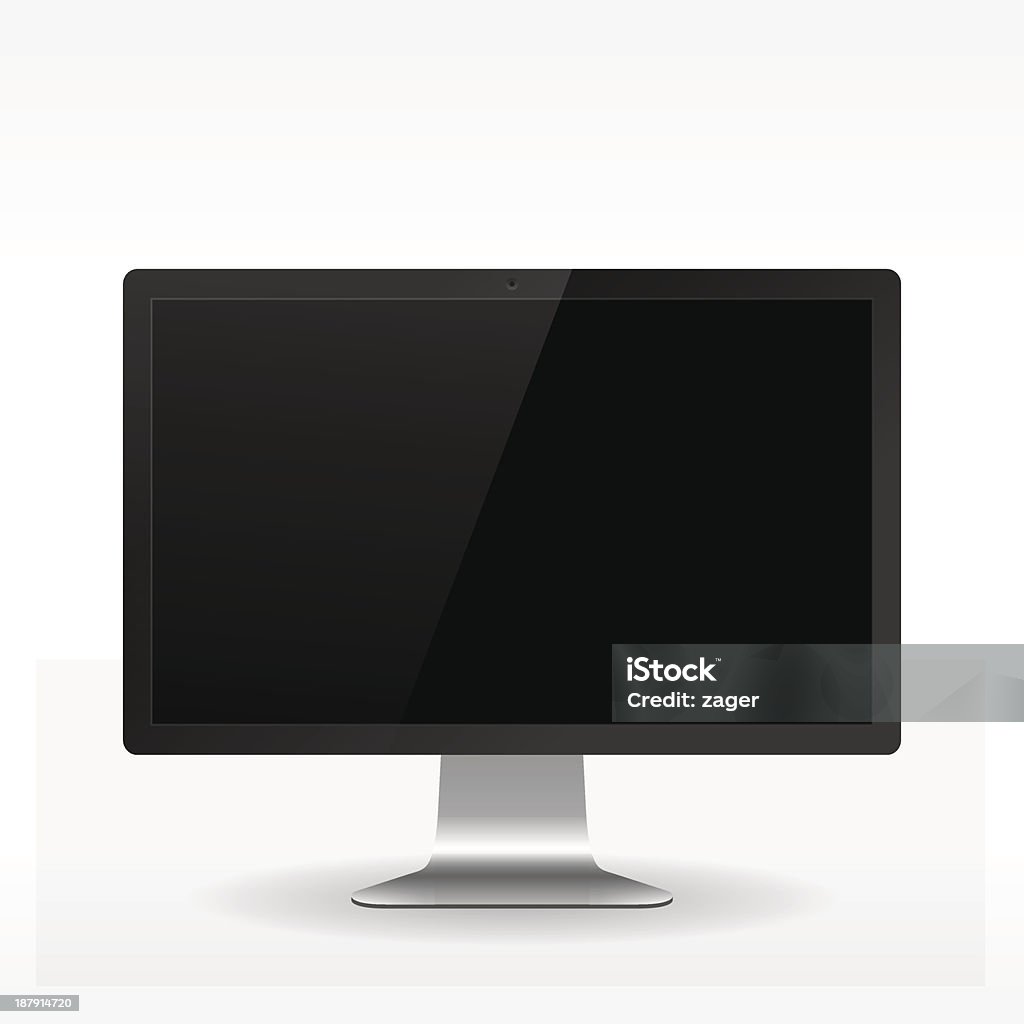 ブラックの LCD モニター - イラストレーションのロイヤリティフリーベクトルアート