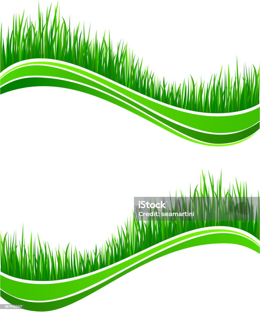 Ondas de primavera de grama verde fresca - Vetor de Abstrato royalty-free