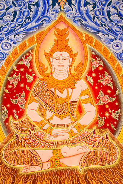 istock Painting Thai style mural in  Wat Phra Mahathat Chedi Chaimongkol 187915548