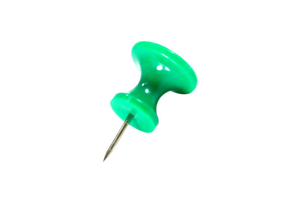3D Shiny green Pointer Icon, with a sphere in the middle Location symbol isolated on white background, Gps, travel, navigation, place position concept, 3d illustration