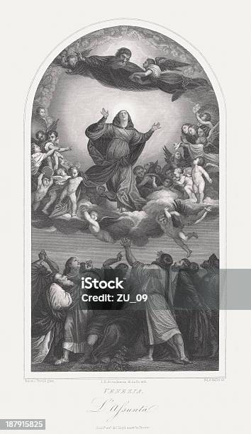 Assumption Of The Virgin Stock Vektor Art und mehr Bilder von Mariä Himmelfahrt - Mariä Himmelfahrt, Apostel, Barock