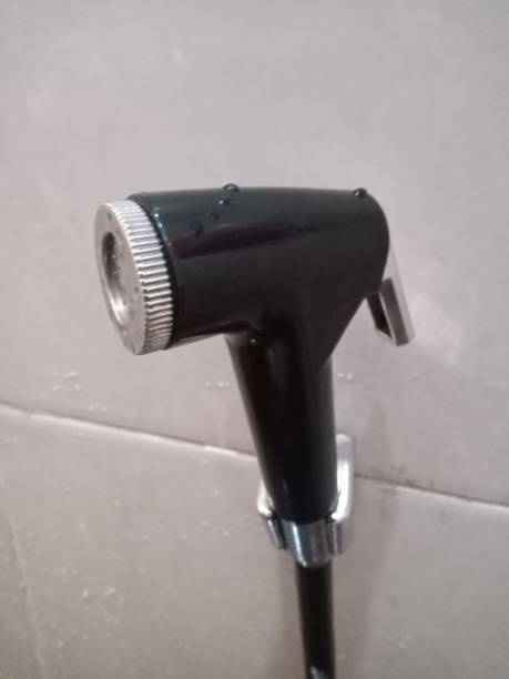 istock The wasser shower jet head is black 1879165324