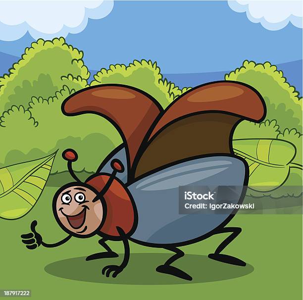 Beetle Insect Cartoon Illustration Stock Illustration - Download Image Now - June Beetle, Animal Body Part, Animal Wing