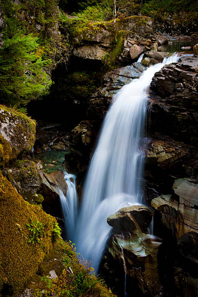 nooksack falls. - north cascades national park cascade range mt baker waterfall photos et images de collection