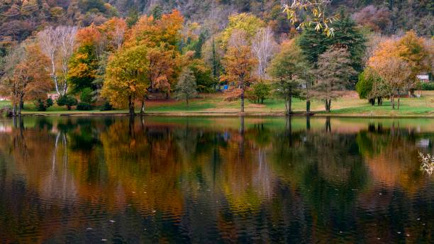 istock Autumn view of Lake Ghirla 1879237779