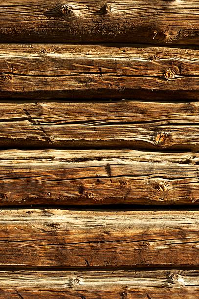 istock Close up of log cabin 187924728