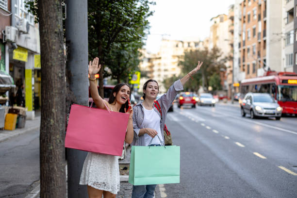 istock Taxi-bound friends 1879249050
