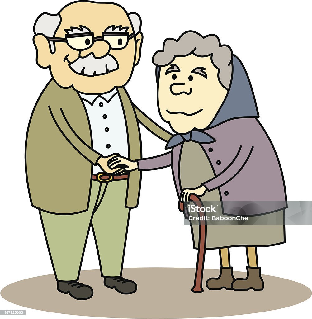 Nonno e Nonna - arte vettoriale royalty-free di Adulto