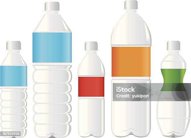 Pet Bottle Of Water Stock Illustration - Download Image Now - Water Bottle, Milliliter, Vector