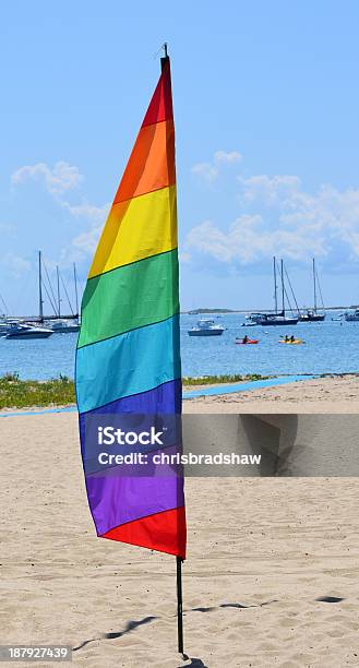 Gay Feather Flagge Stockfoto und mehr Bilder von Provincetown - Provincetown, Biegung, Blau