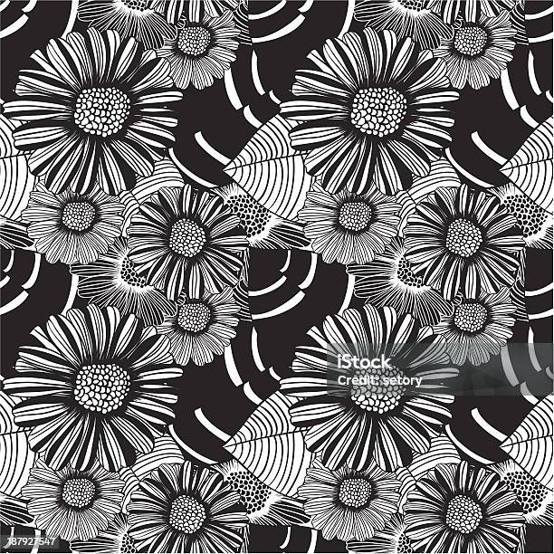 Ilustración de Blanco Y Negro Florales De Patrones Perfectos y más Vectores Libres de Derechos de Abstracto - Abstracto, Belleza, Decoración - Objeto