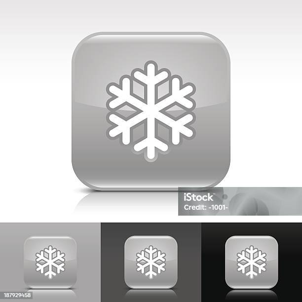 회색 아이콘크기 눈송이 팻말 광택지 스쿱에 스퀘어 웹 버튼을 검은색에 대한 스톡 벡터 아트 및 기타 이미지 - 검은색, 검정색 배경, 겨울