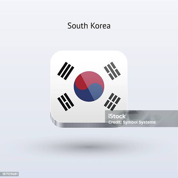 South Korea Flag Icon Stock Illustration - Download Image Now - Clip Art, Curve, Design