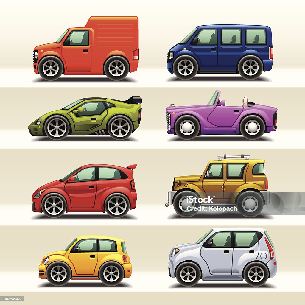 Ensemble d'icônes de voiture 2 - clipart vectoriel de Petite voiture libre de droits