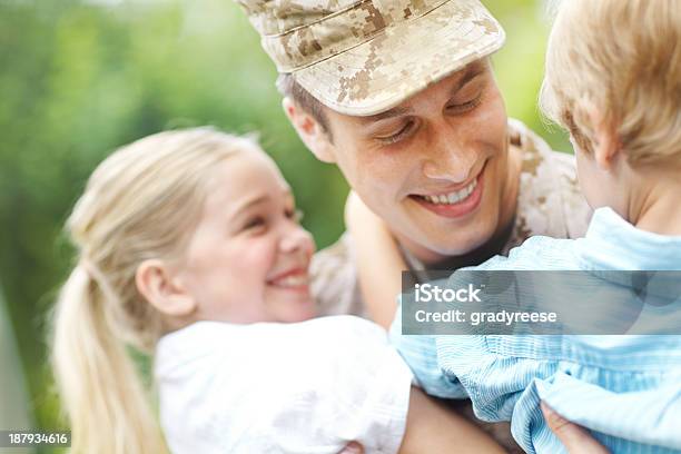 Hes Their Hero Stock Photo - Download Image Now - Family, Adult, Armed Forces