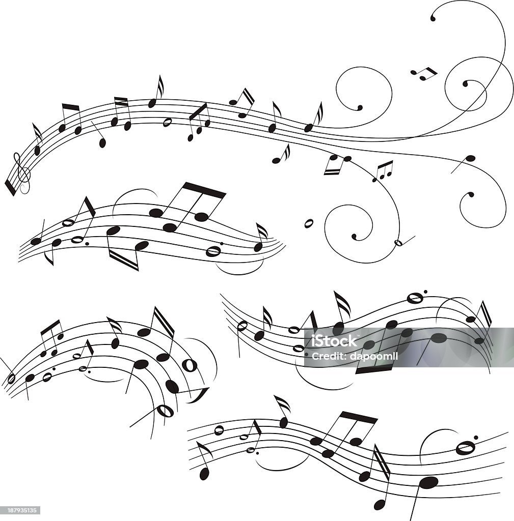 Ilustración de duela - arte vectorial de Nota musical libre de derechos