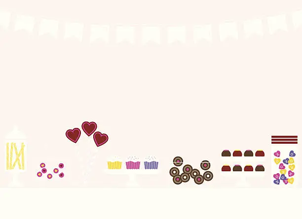 Vector illustration of Valentine Sweet Treats