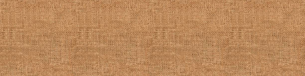 istock Seamless long banner, Brown sackcloth linen texture background and empty space. 1879373187