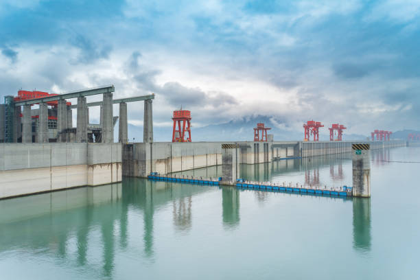 istock The Three Gorges Dam shrouded in mist. 1879375794