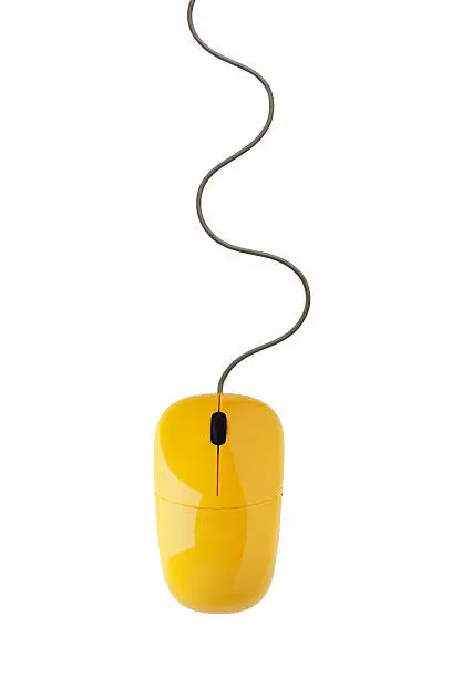 Photo of Yellow computer mouse
