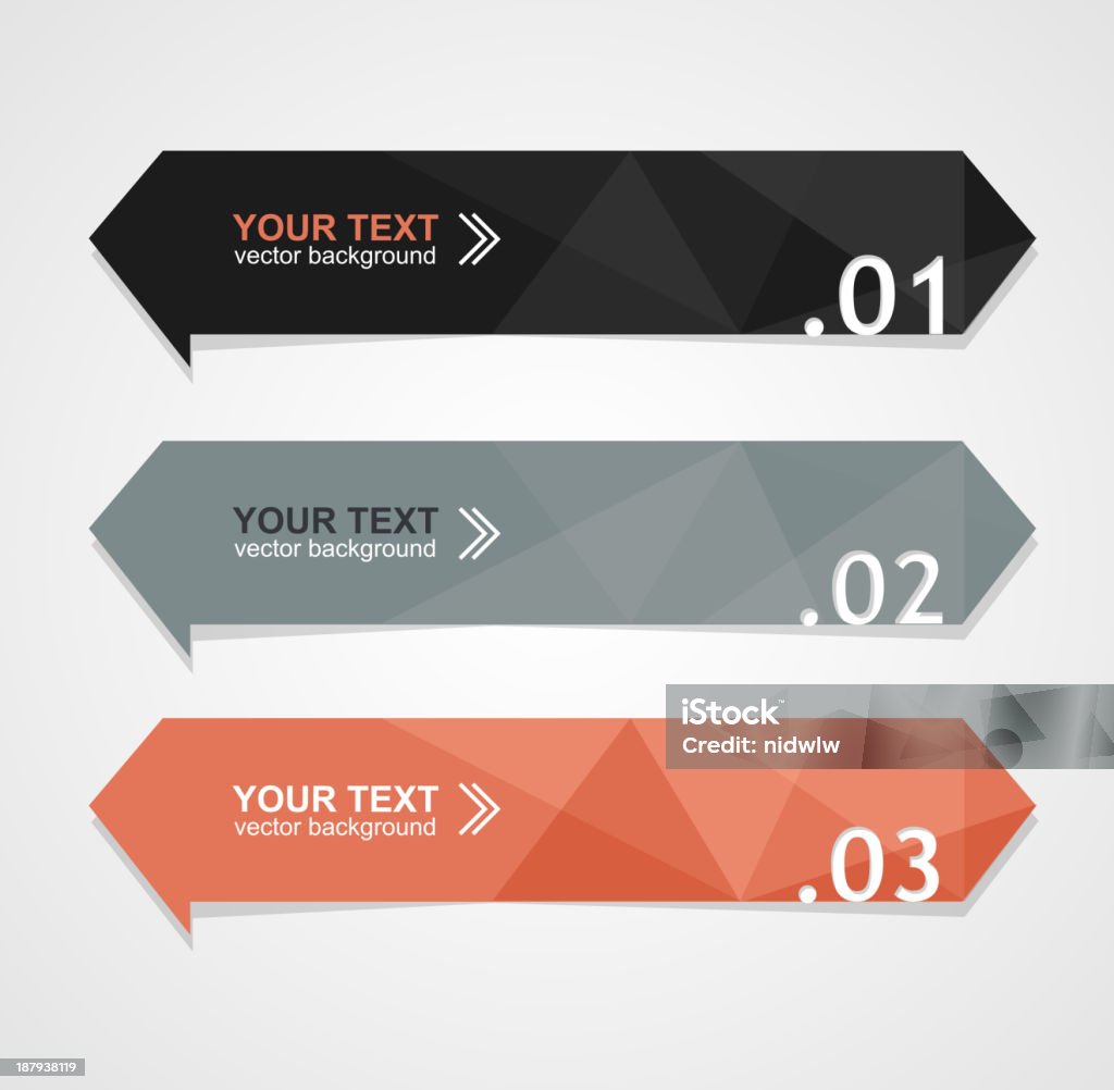 Example Text Banner Three Vector Illustrated Text Banners In Various Colors Stock ...