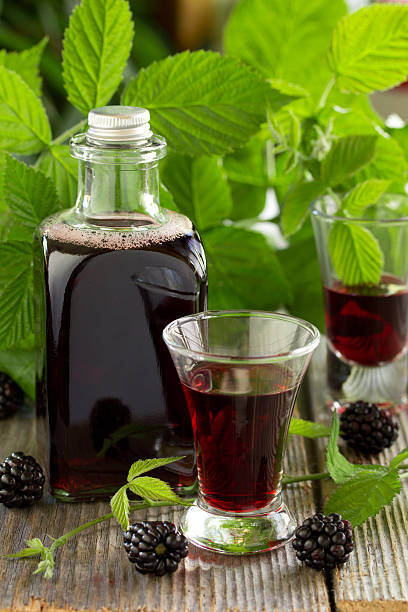 istock Homemade blackberry liqueur 187938260