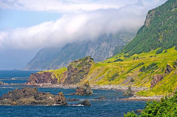 istock Clouds and Crags along an Ocean Coast 187938712