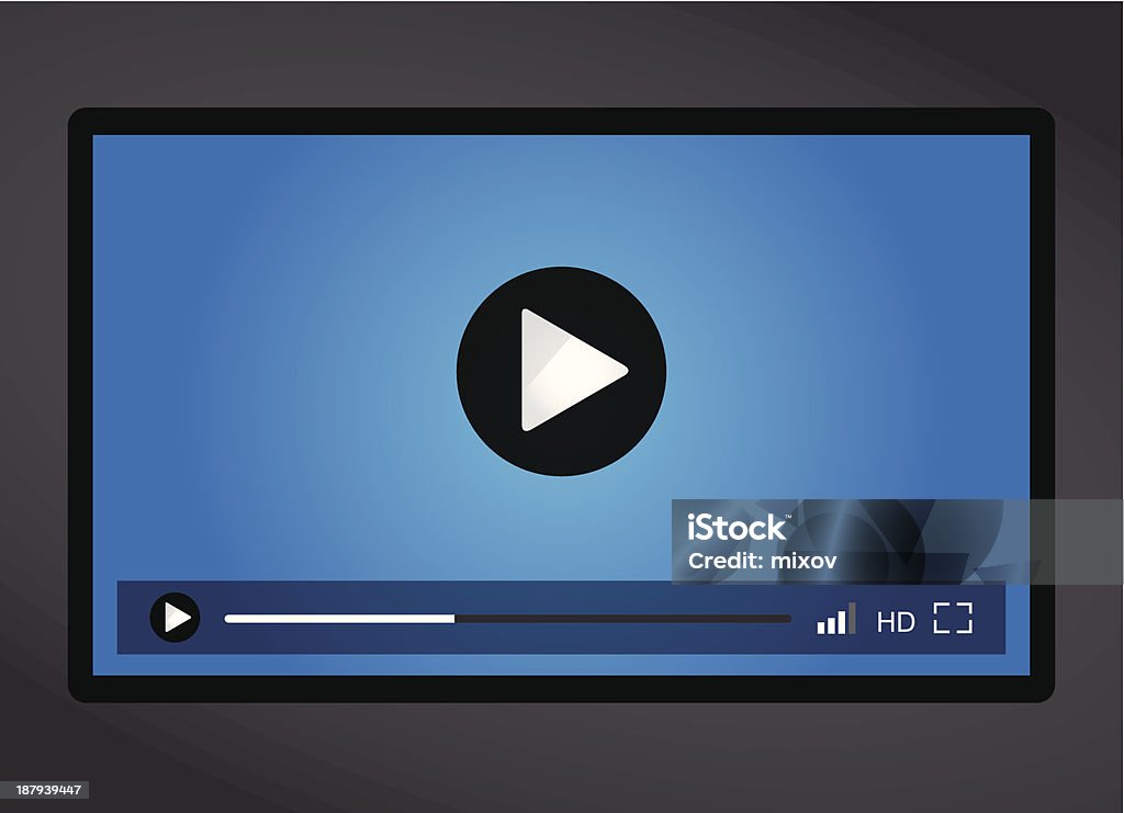 Video player for web, minimalistic design Eps10. Video player for web, minimalistic design Backgrounds stock vector