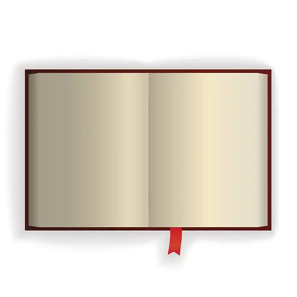 Vector illustration of Open old book