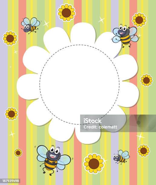 Flowery Conçu Vide Modèle Dabeilles Vecteurs libres de droits et plus d'images vectorielles de Abeille - Abeille, Abeille domestique, Bourdon