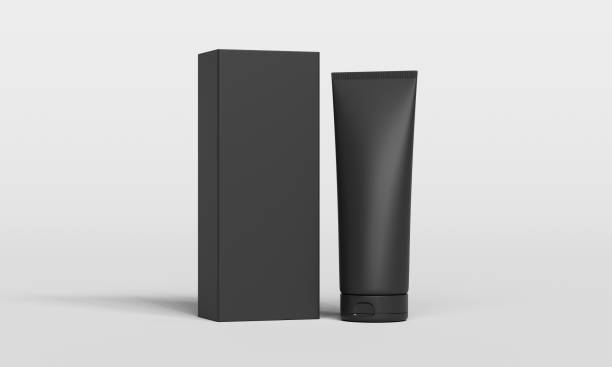 Blank Black Tube and Packaging Box Mock