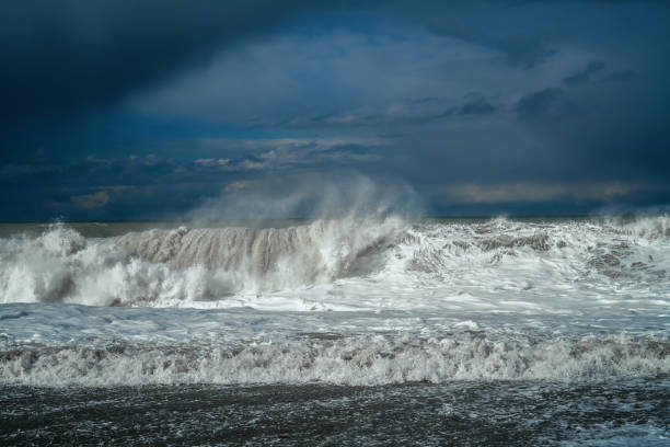 istock Beautiful sea waves in a stormy day 1879399832